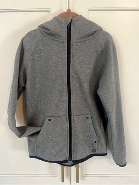 Boys Gray GapFit Full-Zip Hoodie Jacket